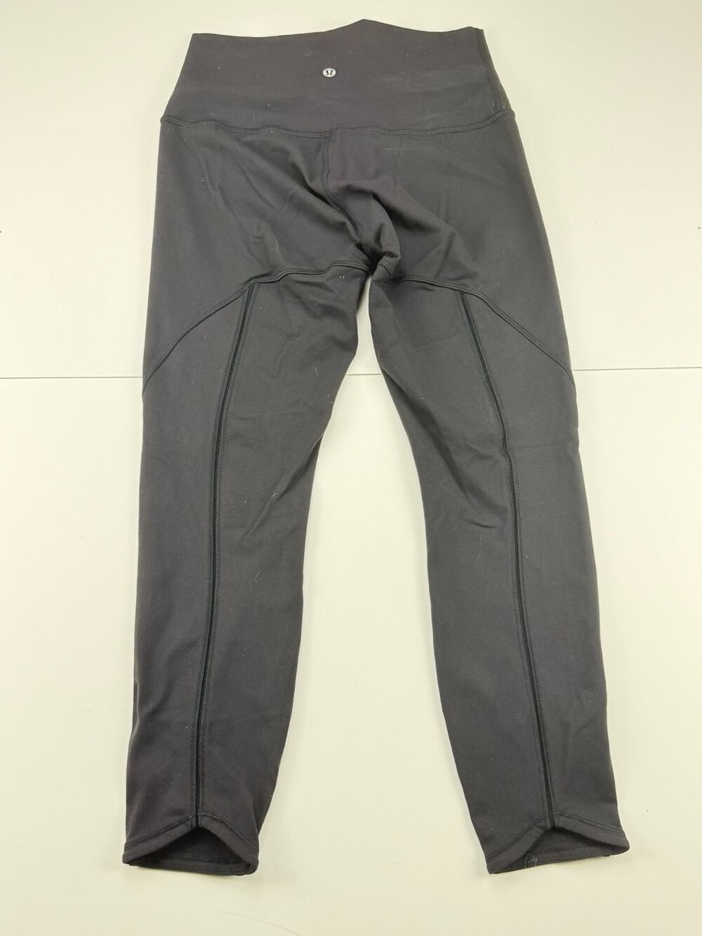 Lululemon Wunder Under Womens 8 Black Luon High Rise Leggings 24" Yoga Pants